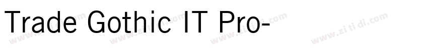 Trade Gothic IT Pro字体转换
